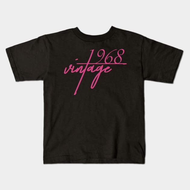 1968 Vintage. 52th Birthday Cool Gift Idea Kids T-Shirt by FromHamburg